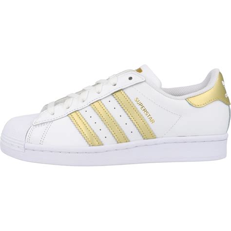 adidas superstar weiß gold 36|adidas Women's Superstar Sneaker, White/Gold Metallic/White, 10.